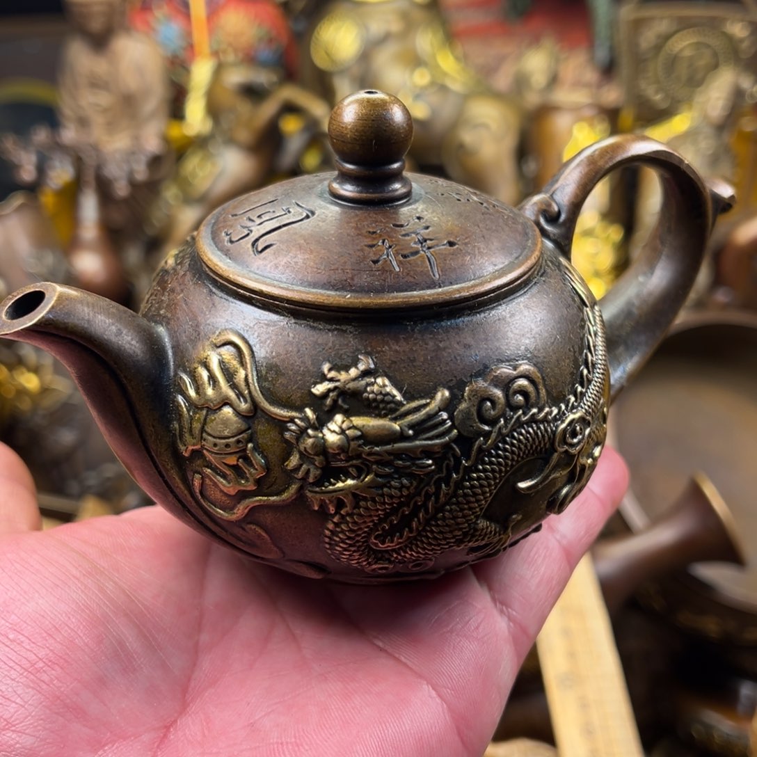 茶壶香炉铜器摆件