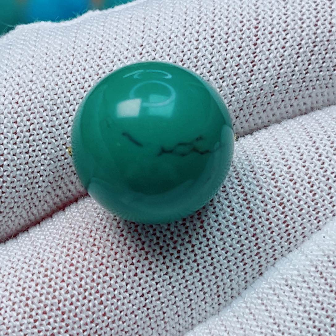 绿松石未镶嵌15.7圆珠