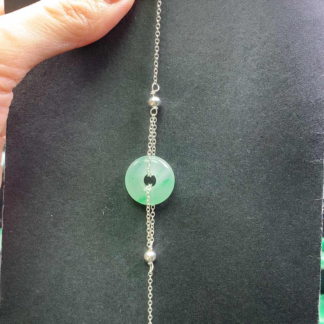 石英质玉手链银S925镶嵌