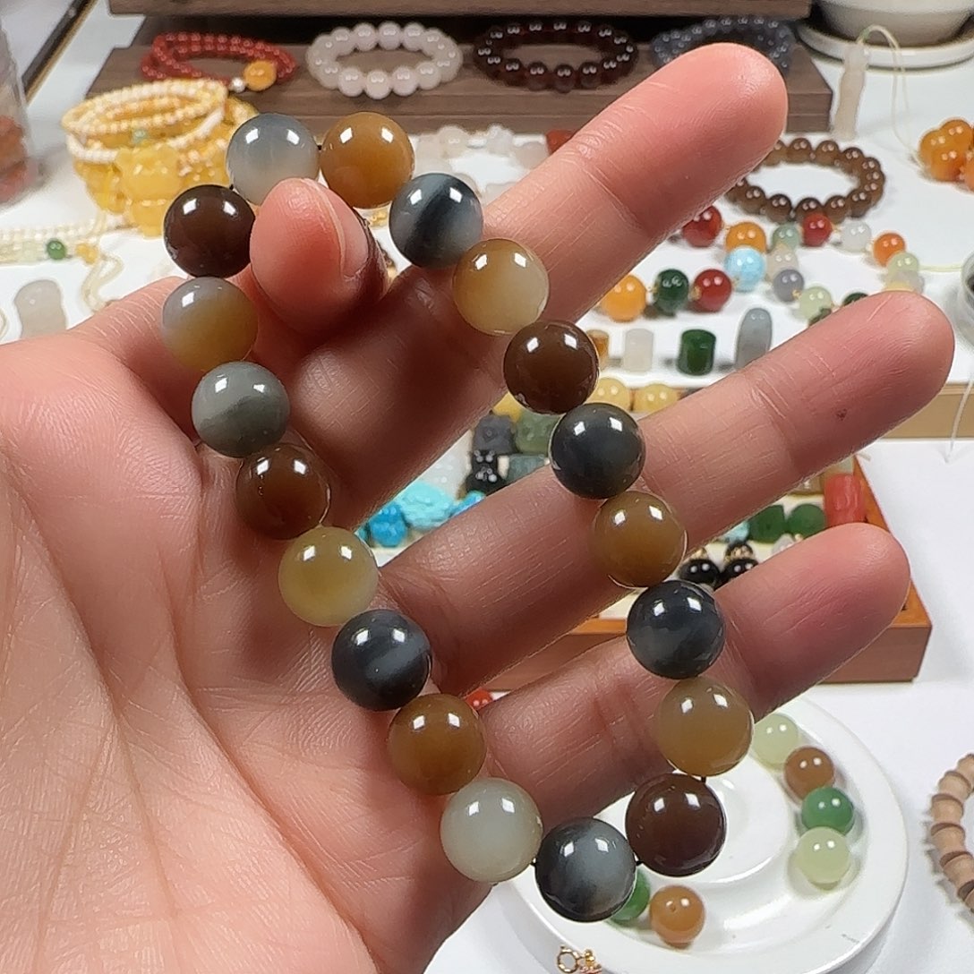 和田玉未镶嵌手链