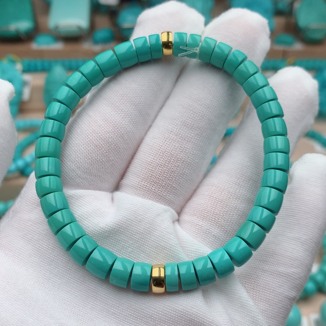 未镶嵌绿松石珠宝奇石6.5mm