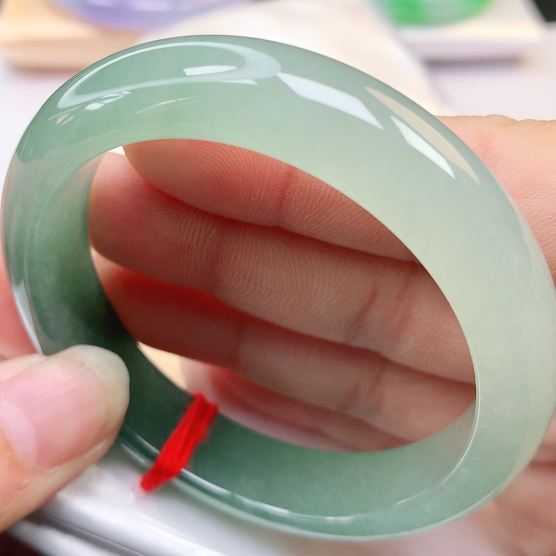 未镶嵌手镯翡翠纯天然A货翡翠老坑半山水冰胶共存159号