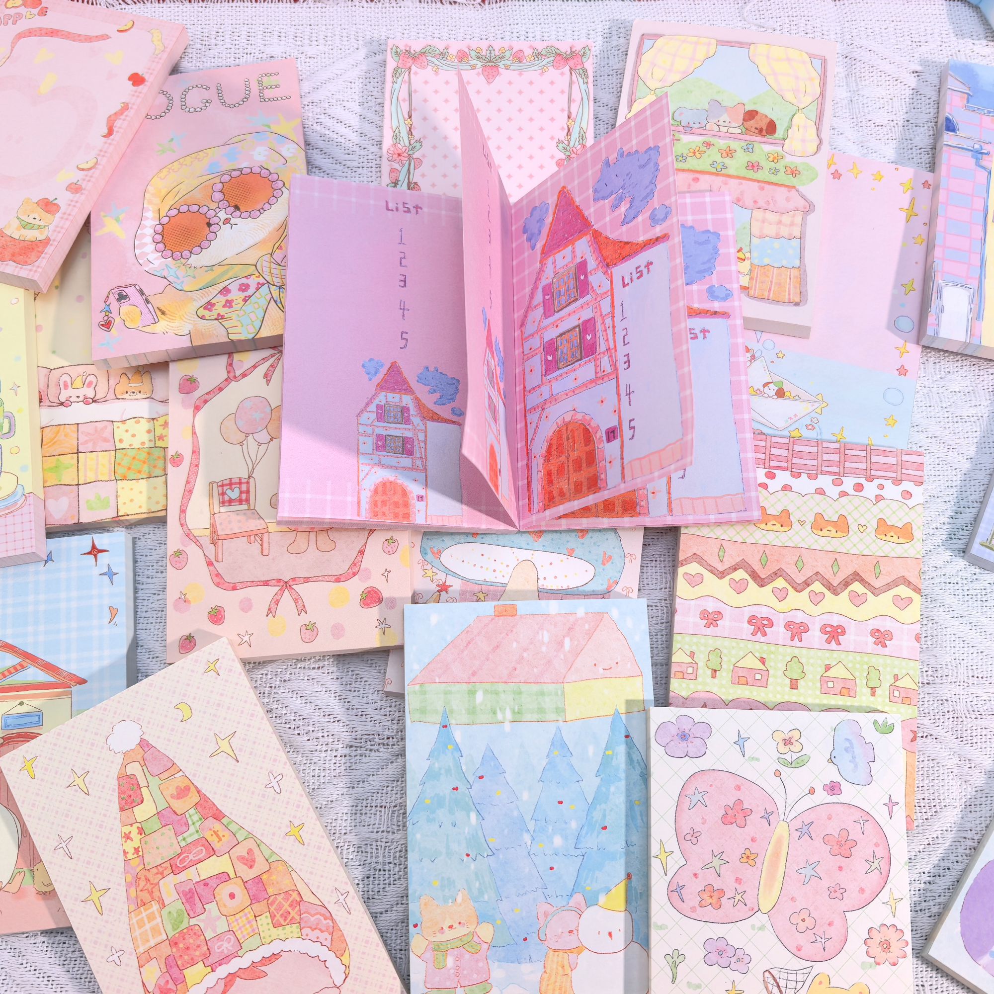 【奇思妙想】原创M5可爱手绘双面文具便签无粘40张120g纸张67×105mm