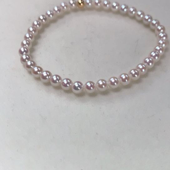 淡水珍珠手串18K金镶嵌