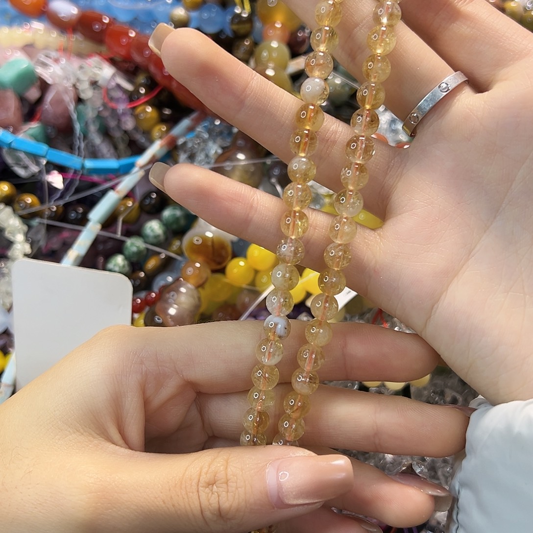 玛瑙/玉髓合金珠宝半成品暴力黄塔晶卡7一条