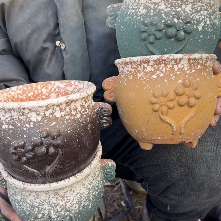 红陶口径 高度 花盆15 15