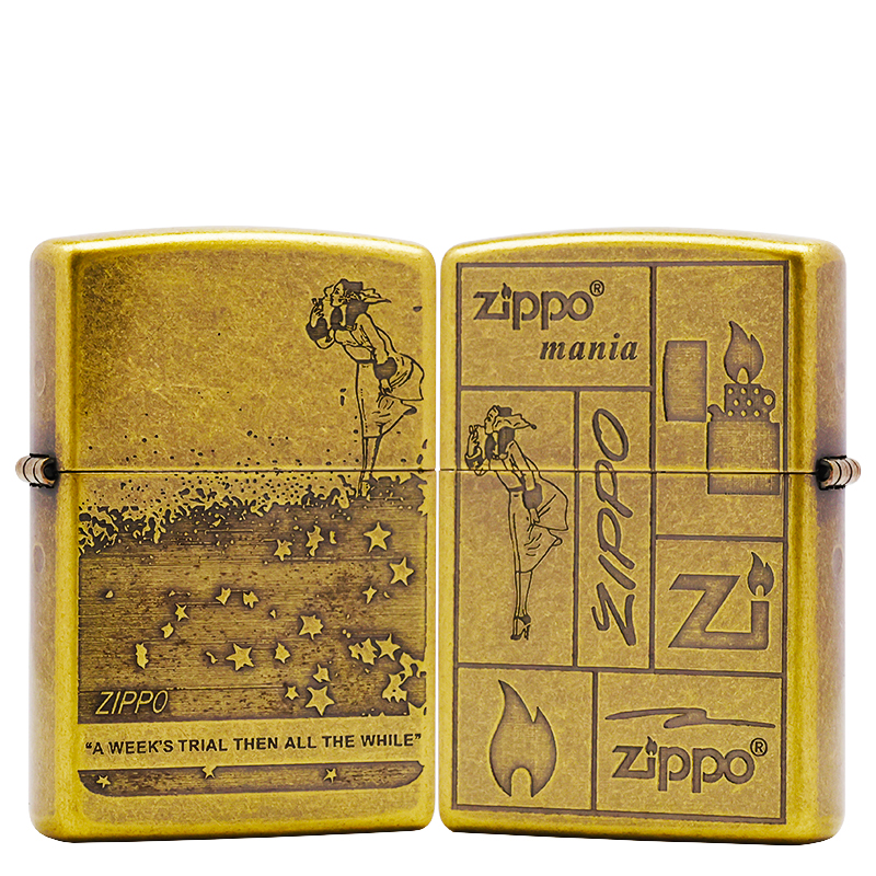 ZIPPO/之宝常规古铜【星光风女】原装正品煤油防风打火机KF-DF
