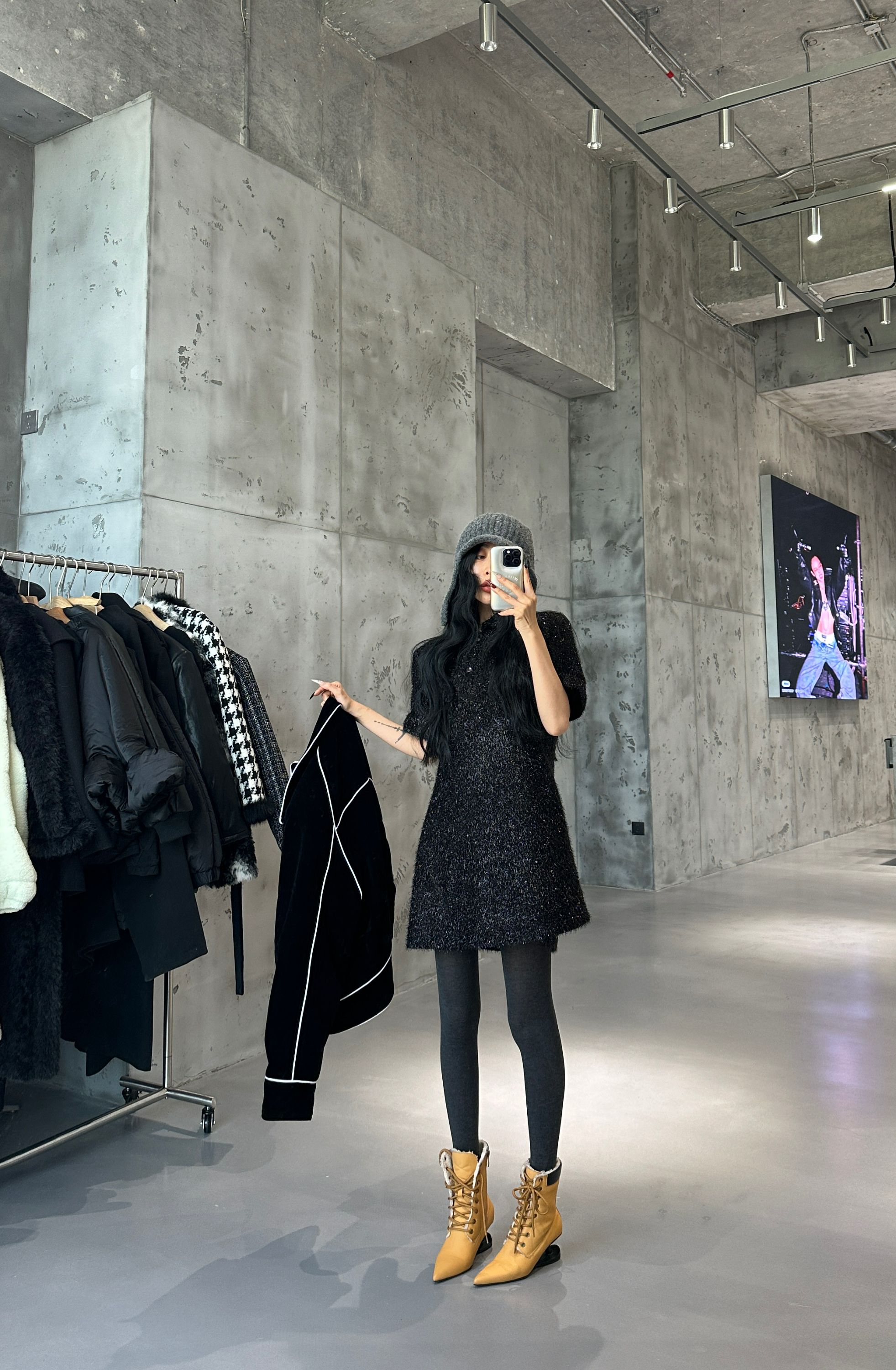 VIVISPLENDID21625#原创设计师款闪闪亮高级感含羊毛显瘦加绒裙