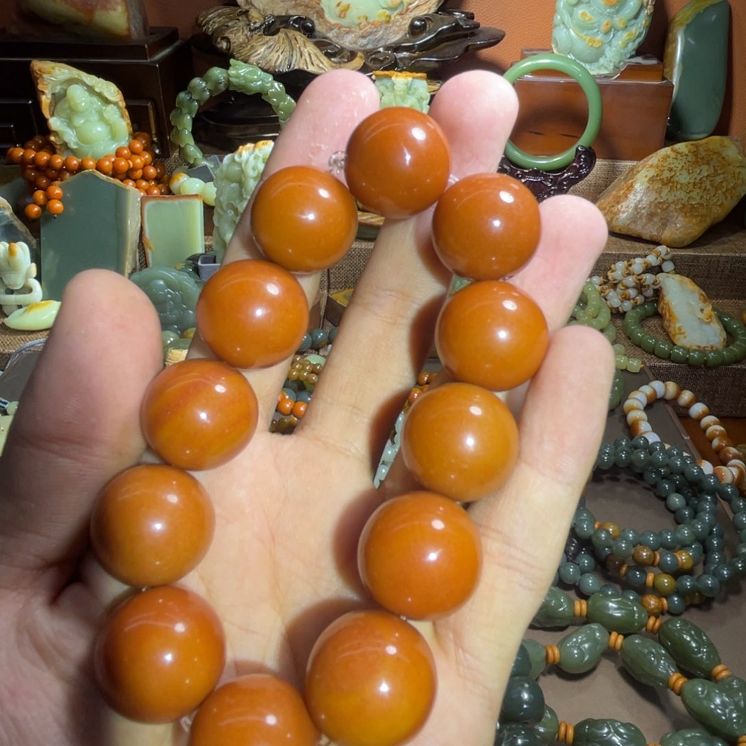 透闪石质玉卡20手链未镶嵌一***提