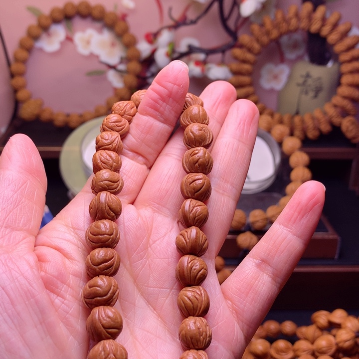 桃核手串龙纹桃核