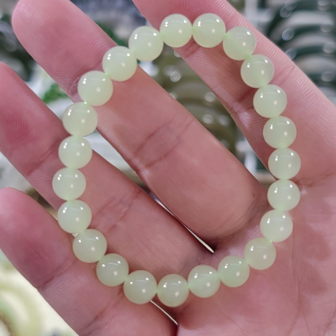 和田玉未镶嵌手链卡8浅晴和田玉手串×1