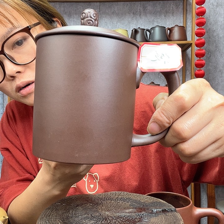 茶杯紫砂原矿紫泥400毫升