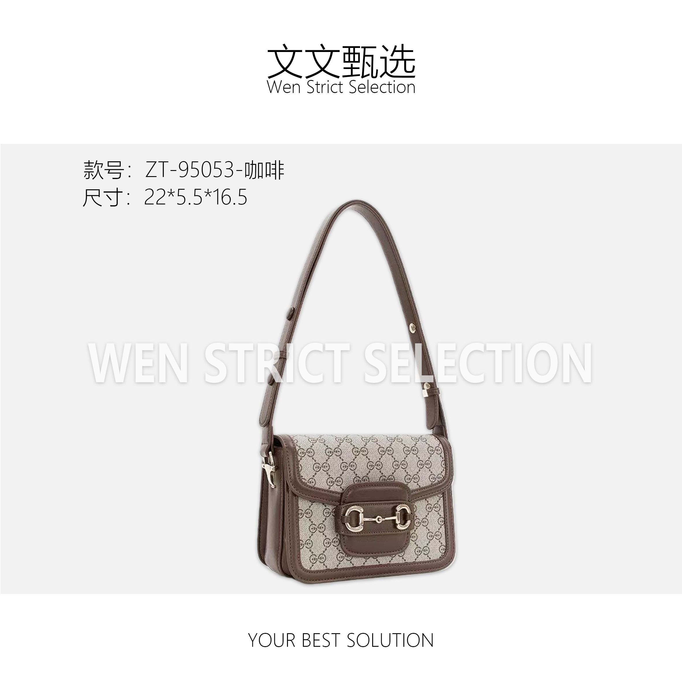 【文文甄选】ZT-95053-咖啡-轻奢时尚百搭新款女包