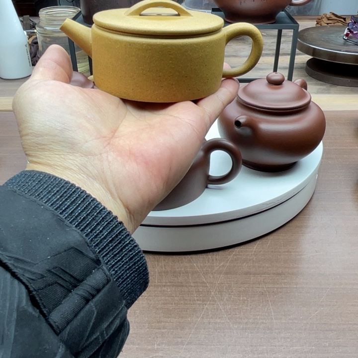 程***金紫砂茶壶原矿底槽清汉瓦壶150cc全手工