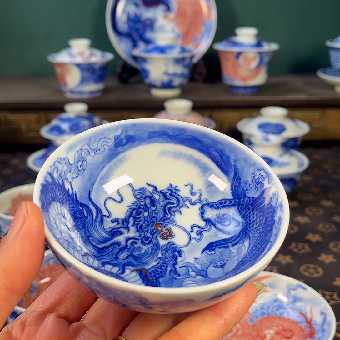 瓷片景德镇市自成堂手工手绘