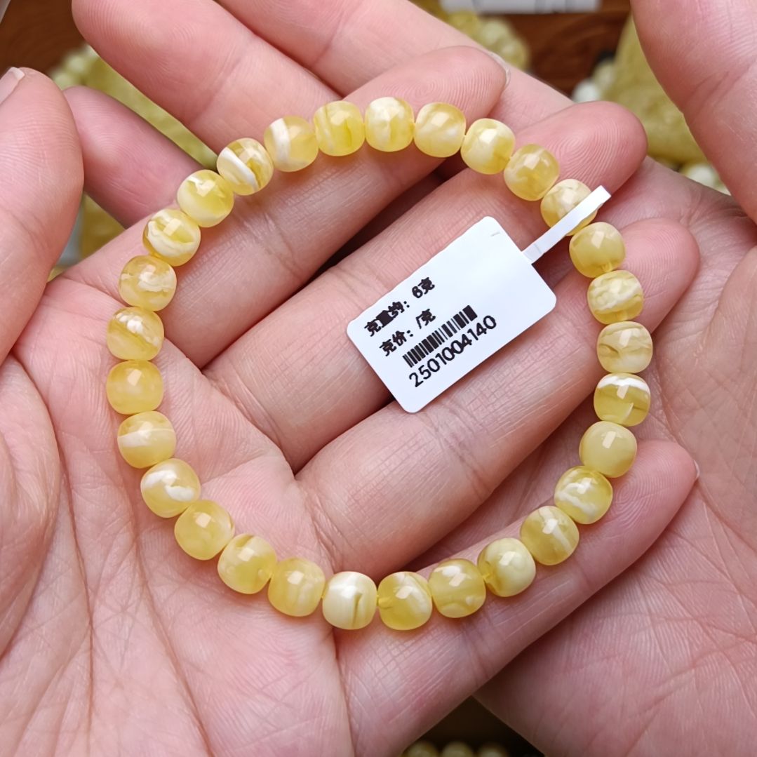 蜜蜡手链未镶嵌7老型