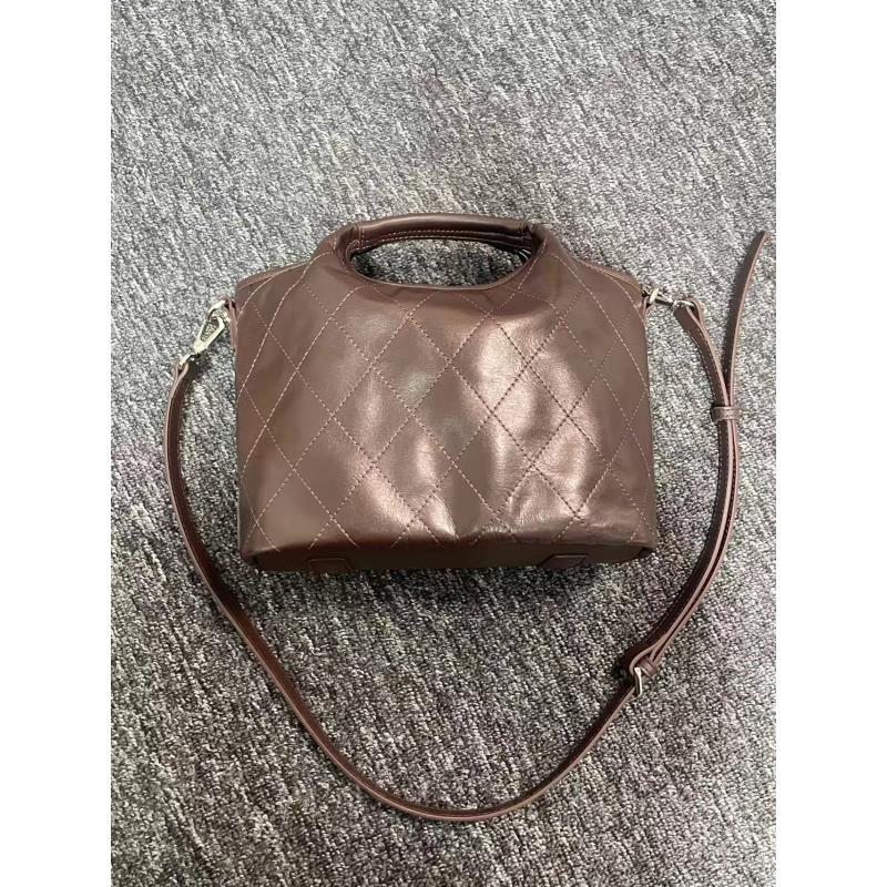 手工打造真皮女士包包棕色24.5cm购物袋