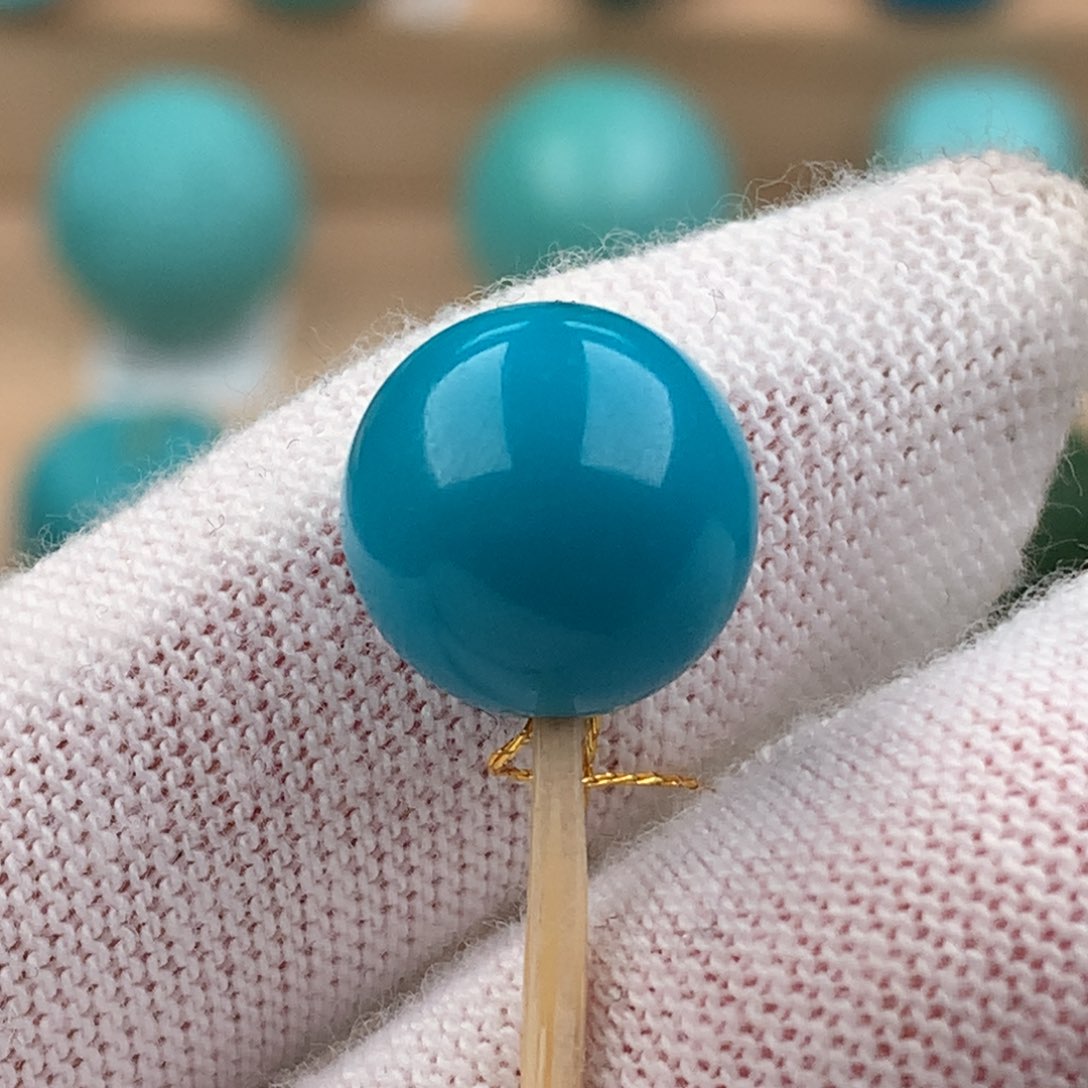 绿松石配饰未镶嵌圆珠卡11.4