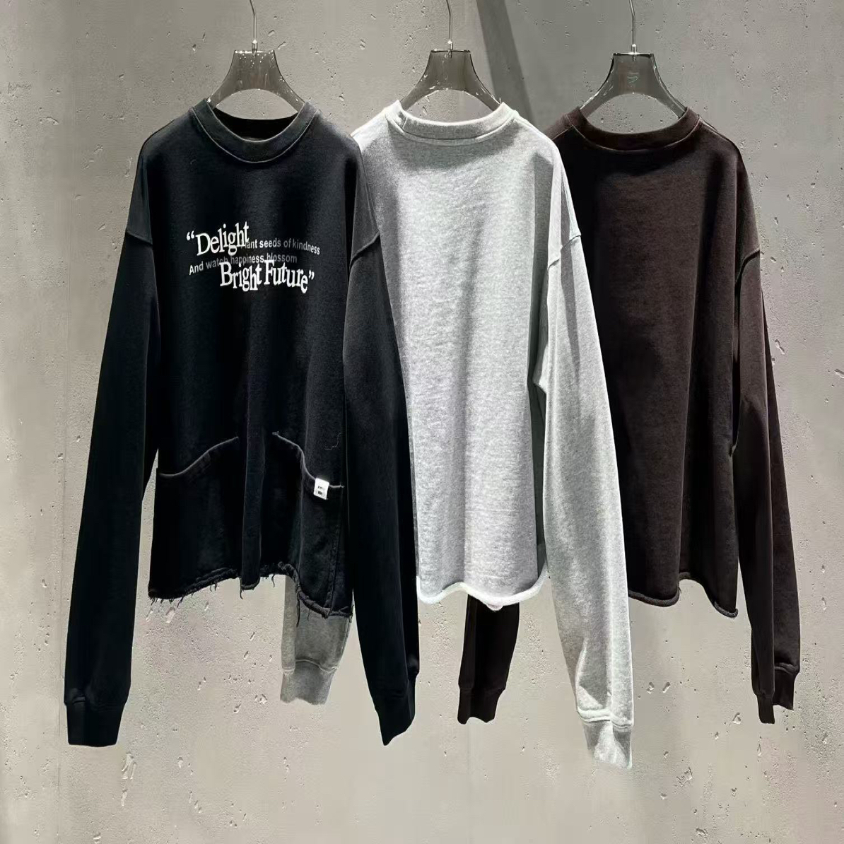 252611#冬季新款字母加绒短卫衣