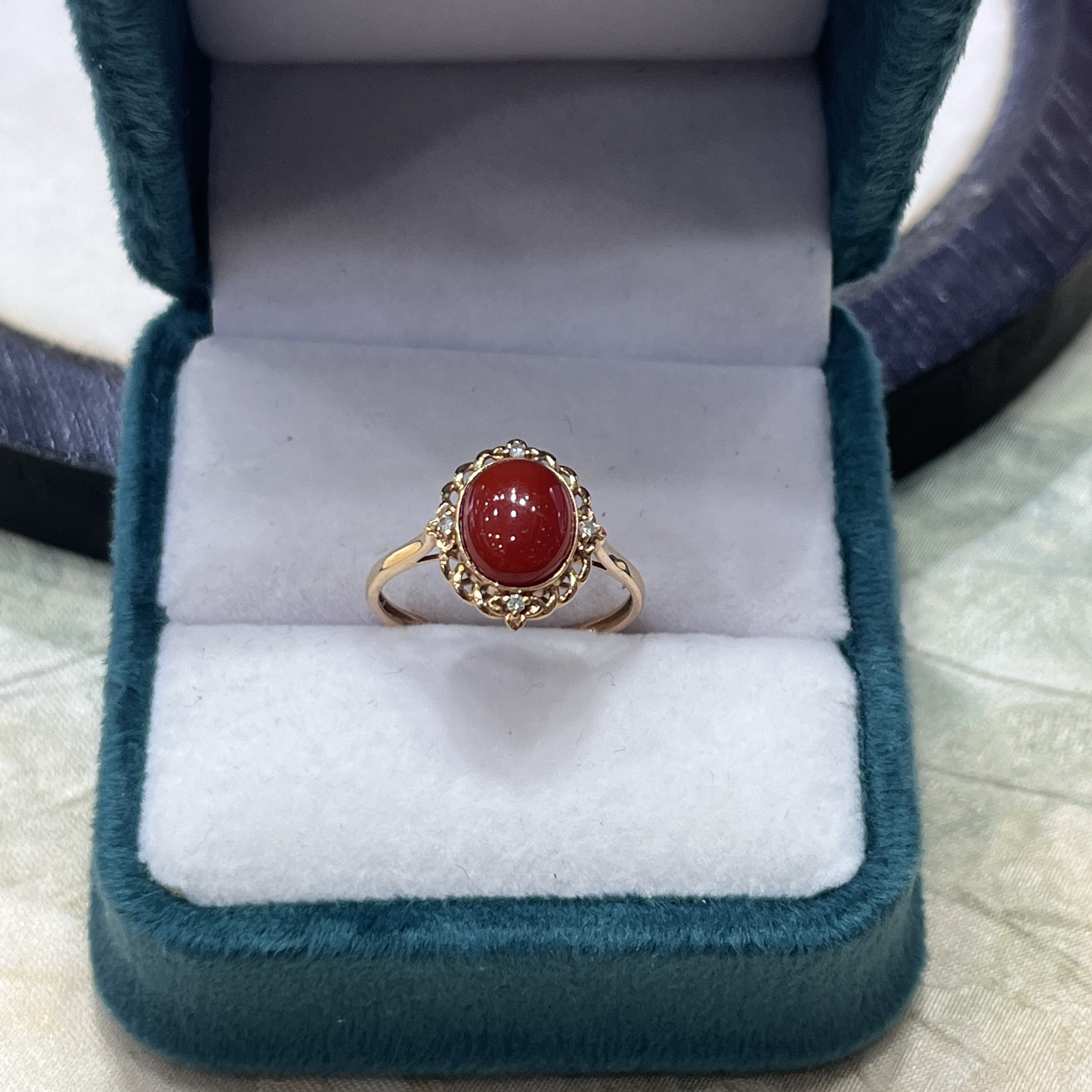 阿卡红珊瑚戒指【国检证书】