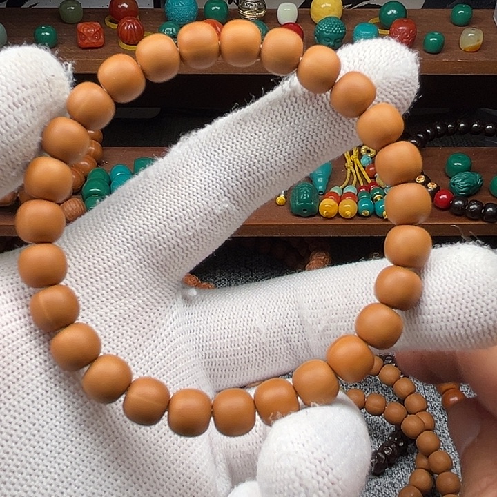 比***鱼手串猴头核桃黑8文玩