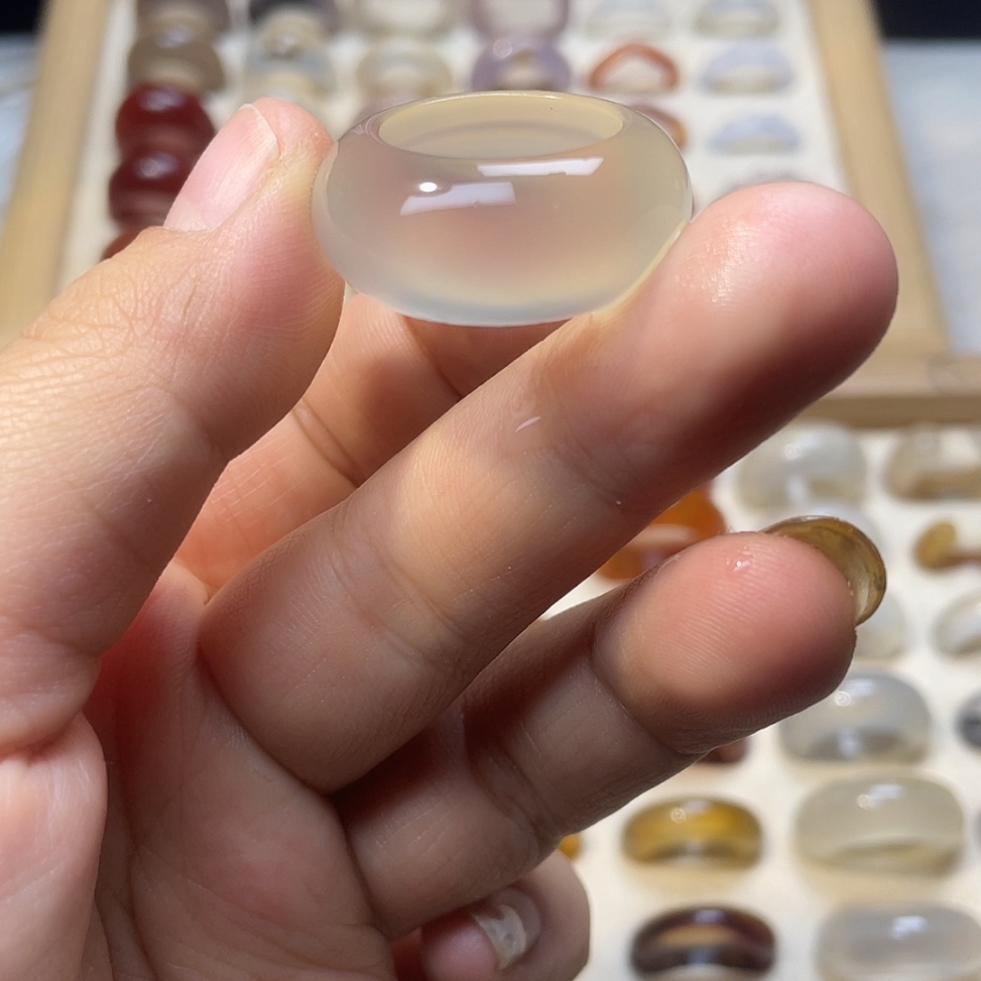 玛瑙/玉髓合金戒指A03港16/17不退换