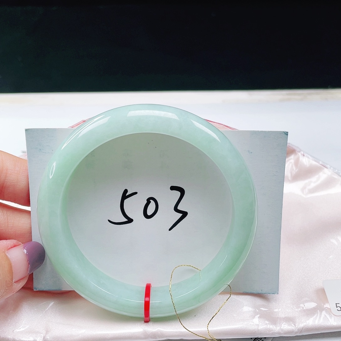 翡翠未镶嵌手镯缅甸翡翠58