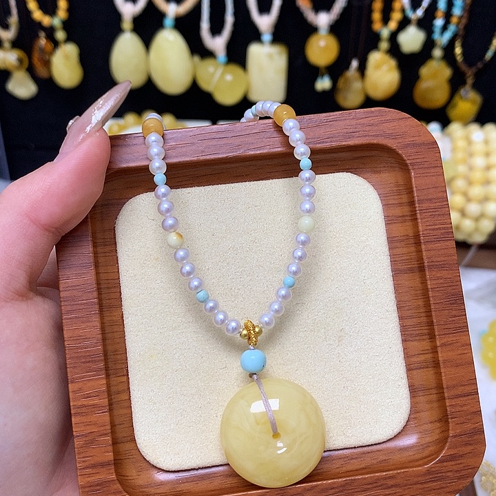 手链蜜蜡未镶嵌蜜蜡吊坠