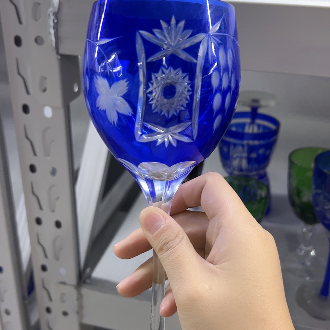 水晶玻璃平底款微瑕一个