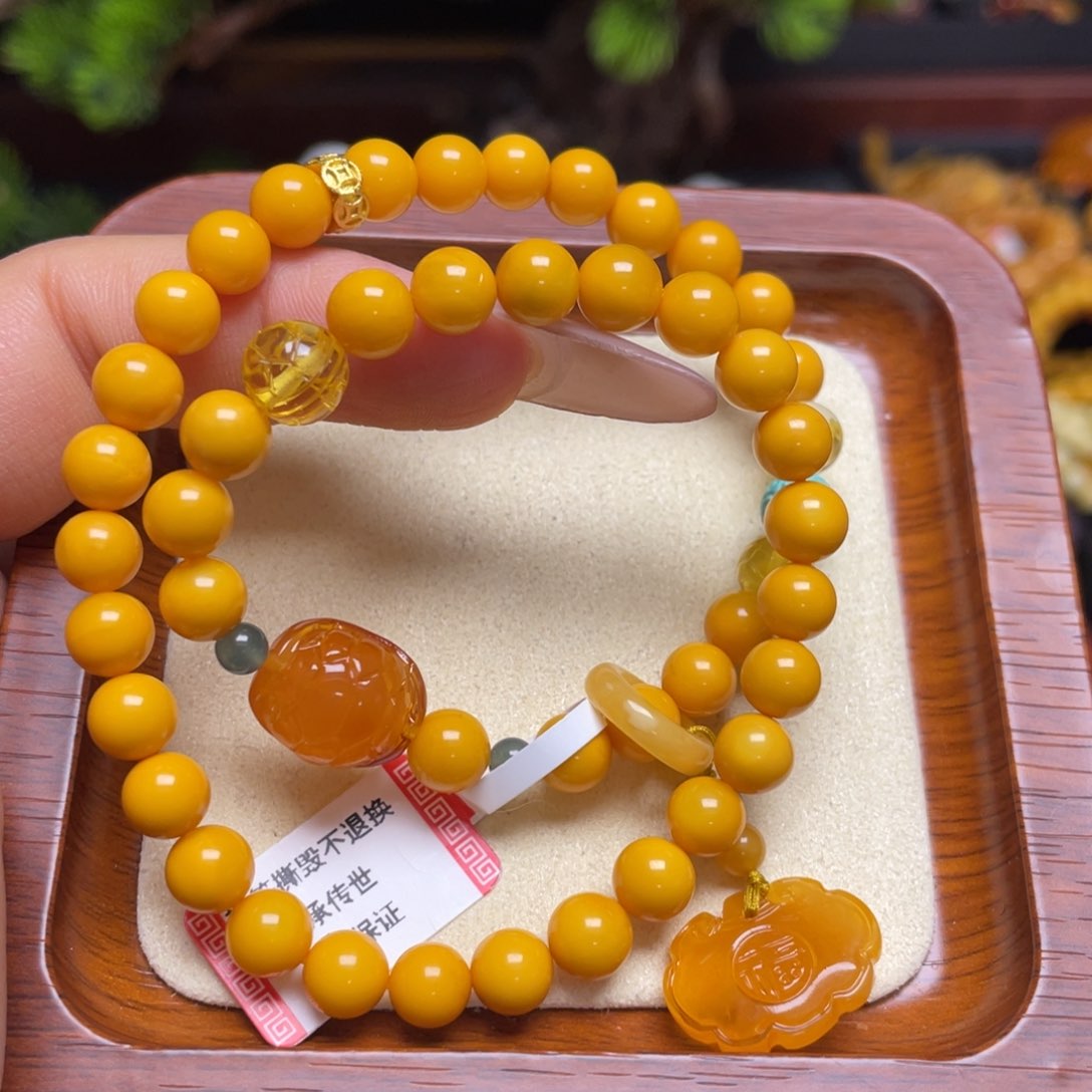 蜜蜡手链未镶嵌手串