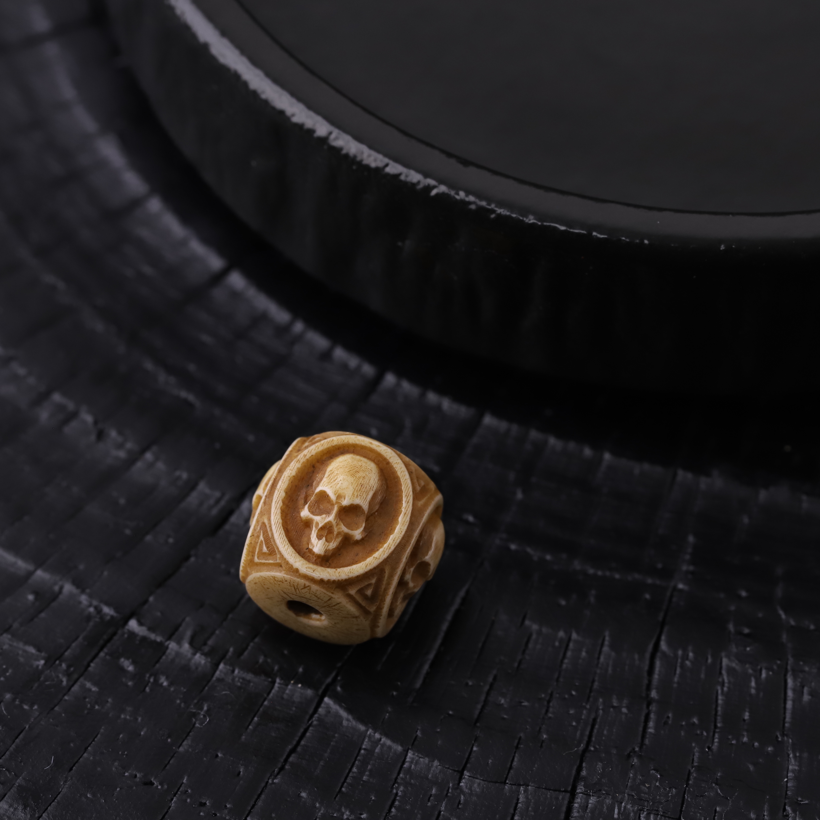 251030  牛骨骷髅六方珠顶珠腰珠隔珠DIY文玩配饰