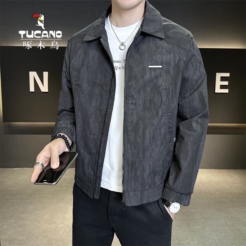 TUCANO/啄木鳥2025秋季新款翻领复古夹克百搭休闲百搭男外套帅气