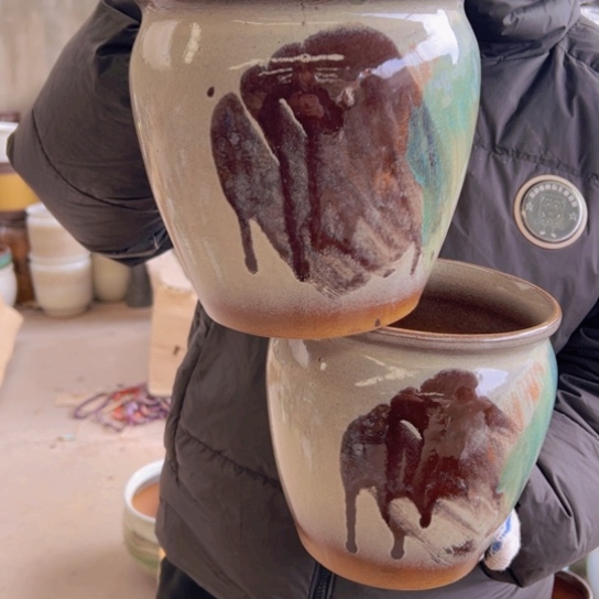 紫砂花盆高21口20————-