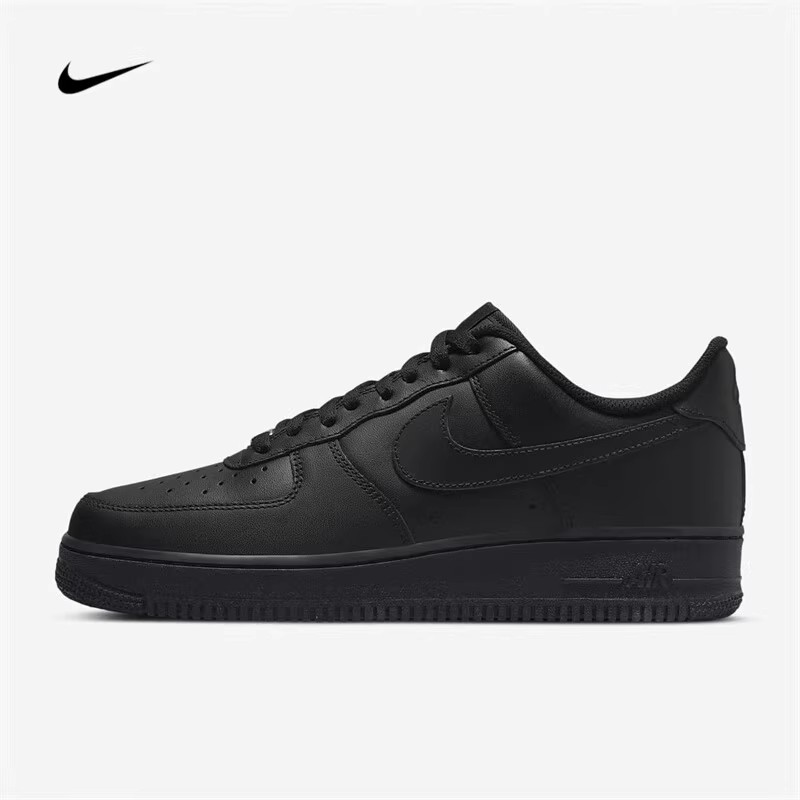 NIKE/耐克2025春季新款男Air Force 1AF1空军一号黑武士低帮板鞋