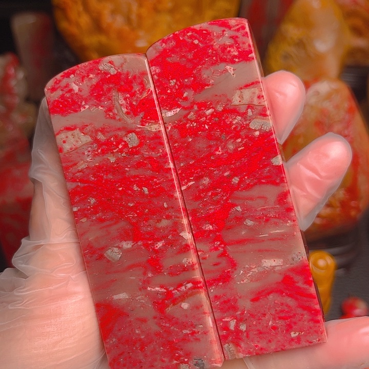 昌化石｡***｡昌化鸡血石精品印章