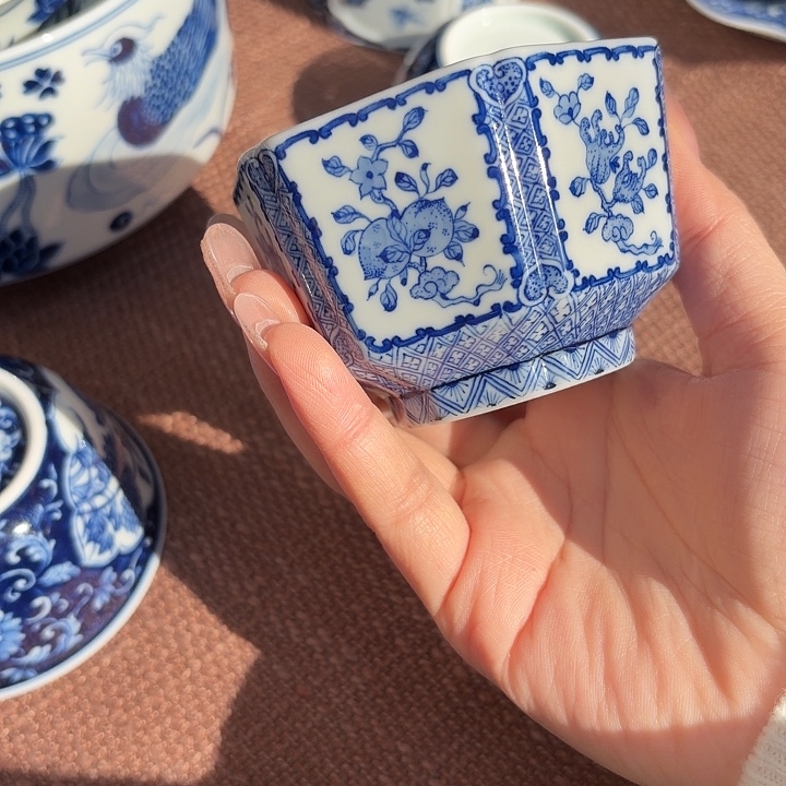 手绘6方杯3多画片