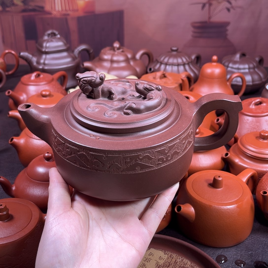 茶壶紫砂原矿紫泥510毫升