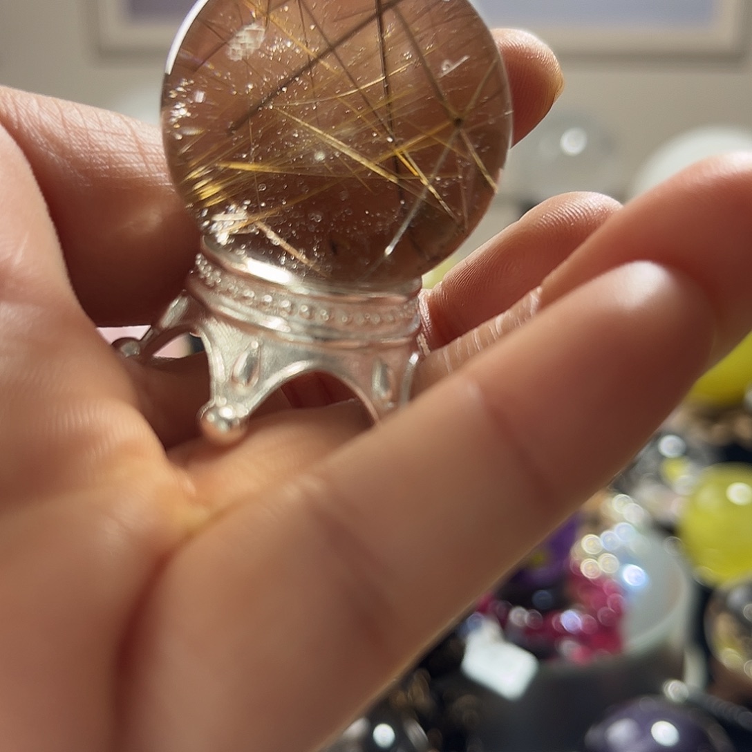 水晶发金卡3.4左右号B016号未镶嵌