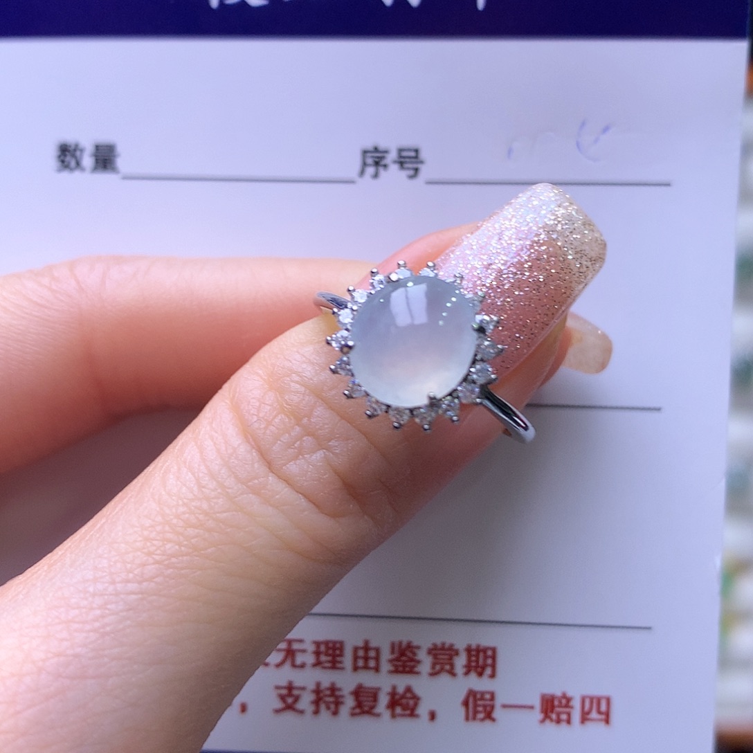 翡翠银S925镶嵌戒指5