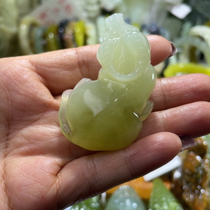岫玉未镶嵌手把手把