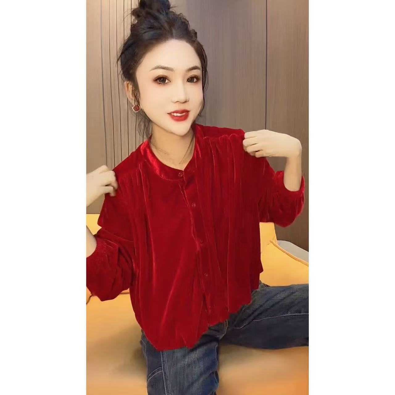 【冬季新款】时尚气质轻奢百搭显瘦女小衫
