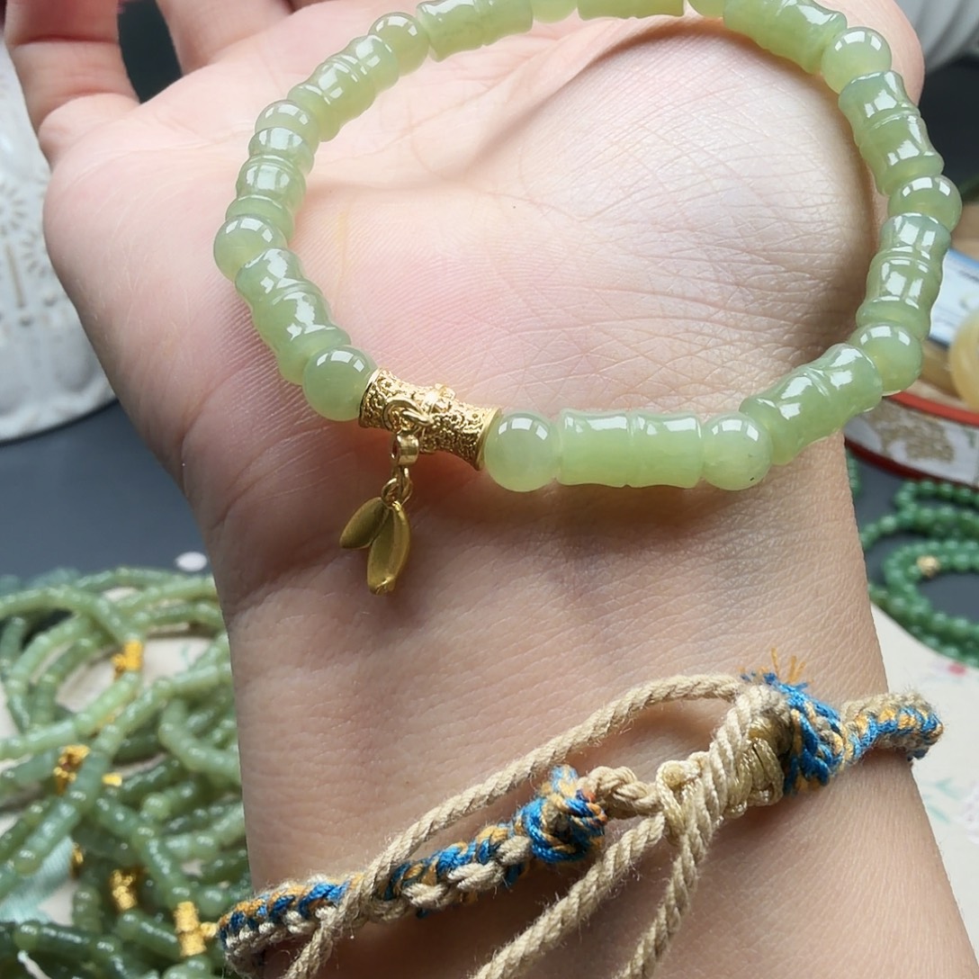 和田玉未镶嵌手链12