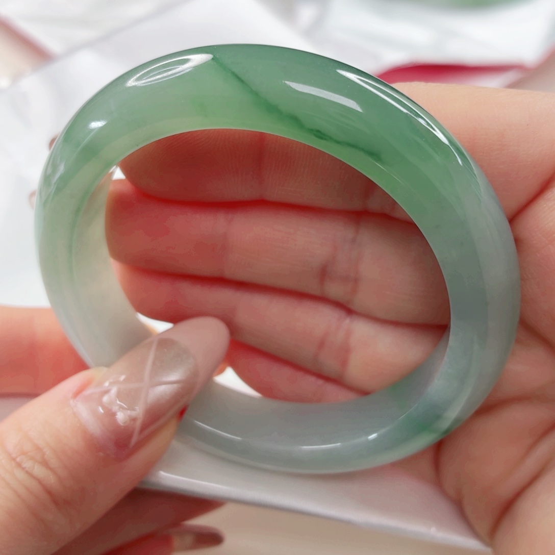 翡翠未镶嵌手镯53.8x601