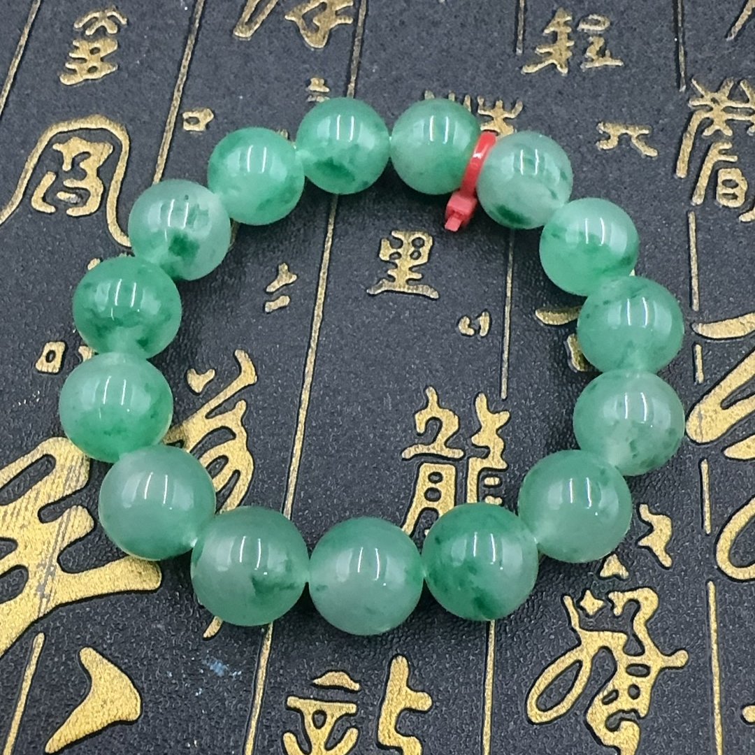 BY0730FZJT标076 北玉精选 非洲翠手串