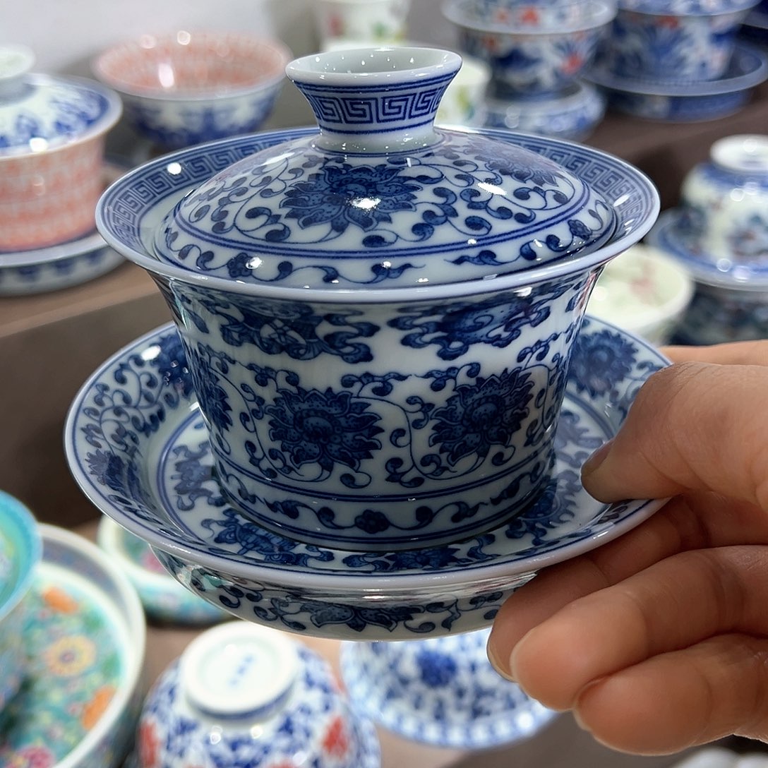 盖碗全场景德镇景德镇景德镇窑烧窑