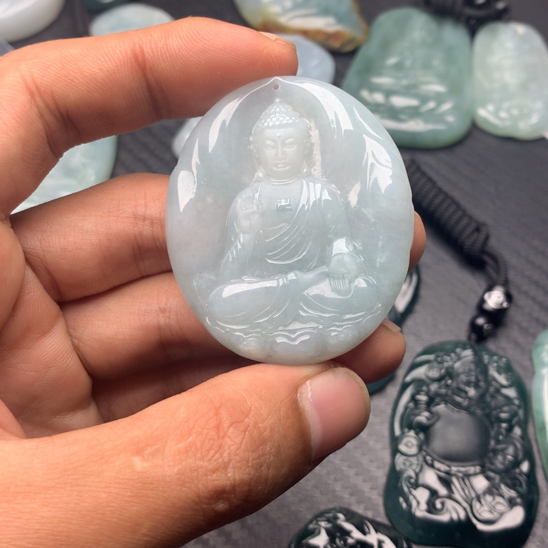 翡翠未镶嵌颈饰缅甸天然翡翠a货