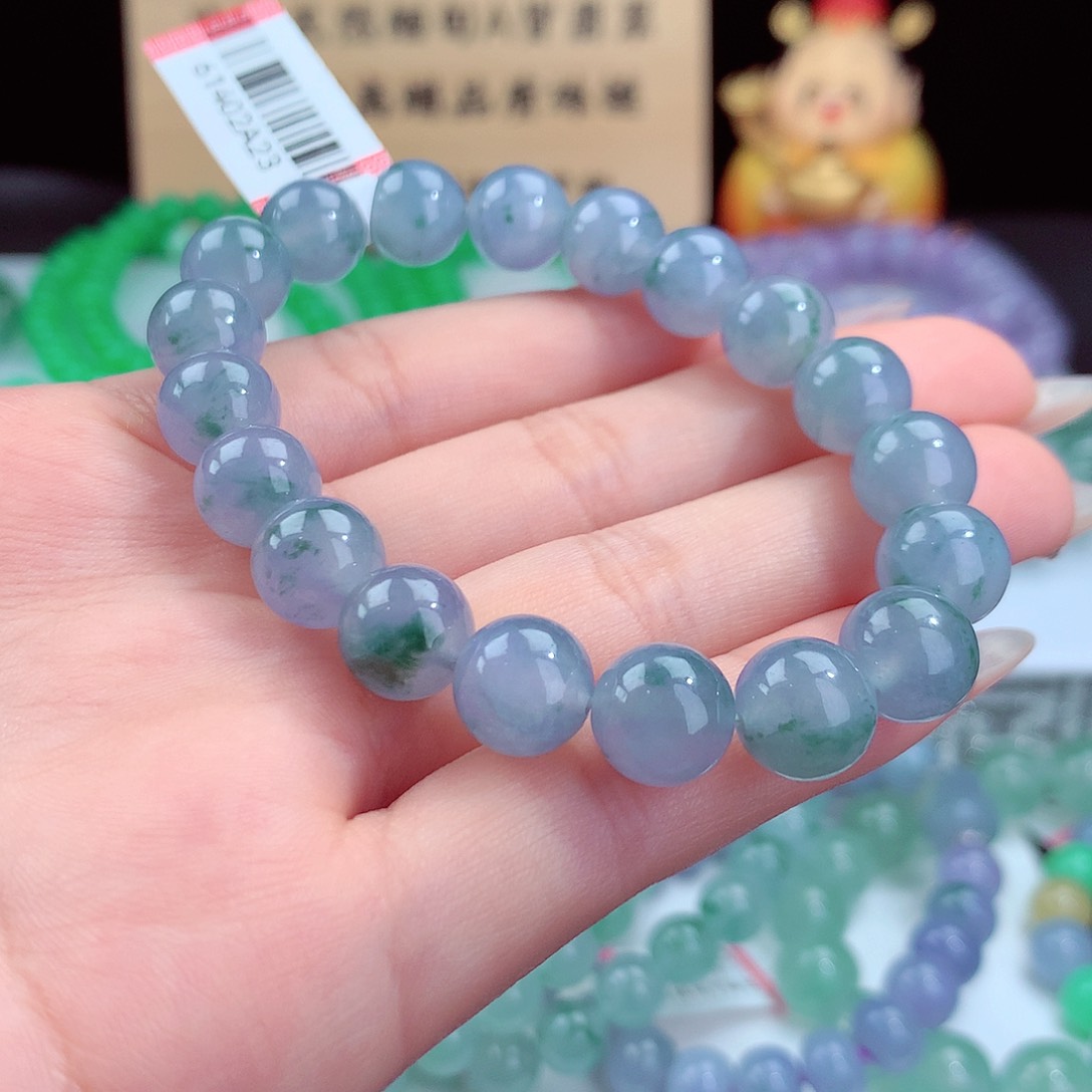 翡翠手链未镶嵌花**叶卡10