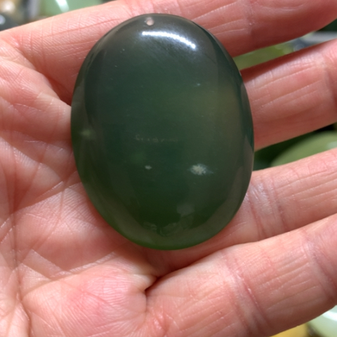 蛇纹石玉未镶嵌手把件