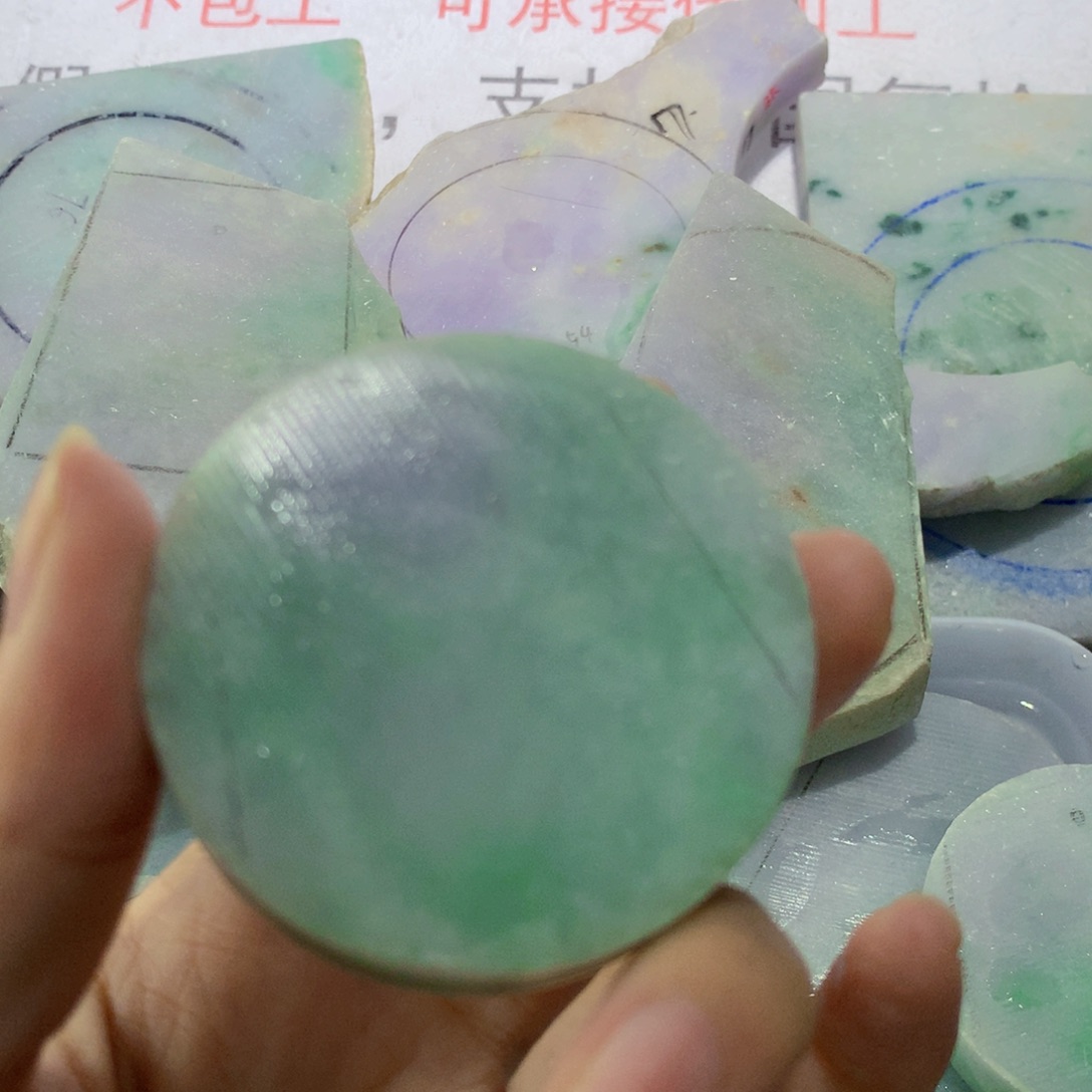 裸石翡翠钟**烨天然缅甸a货5