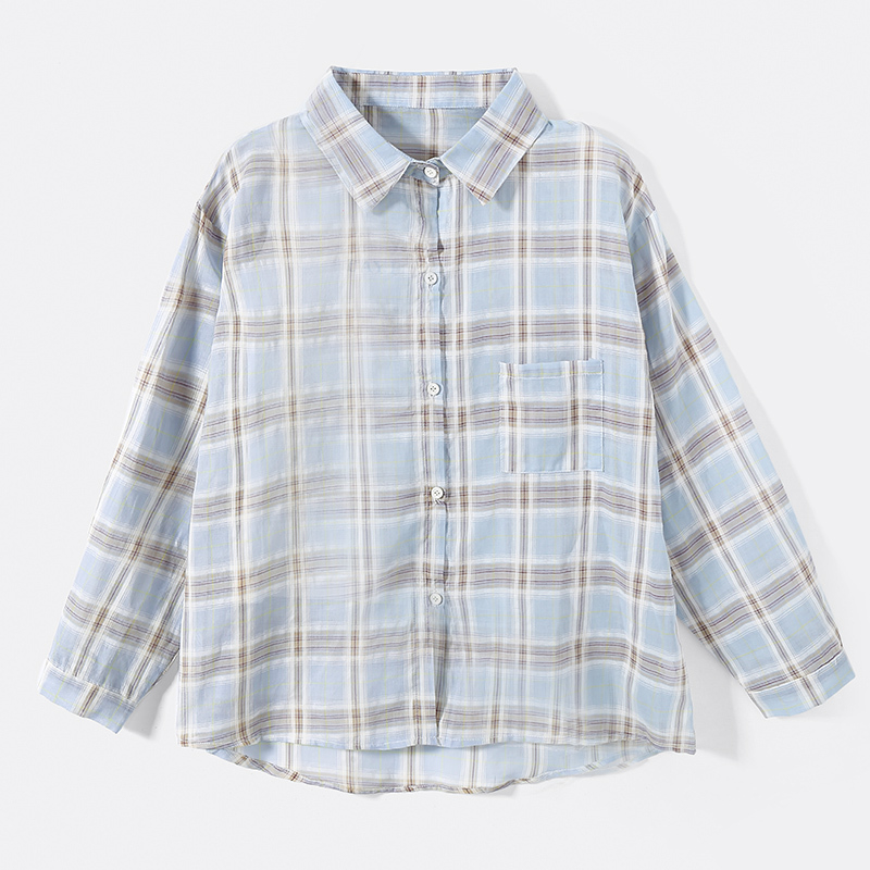 25311女童衬衫《童装品牌断码清仓直播》格纹